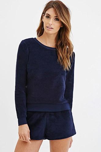 Forever21 Women's  Plush Pj Pullover