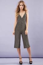 Forever21 Glitter Knit Culottes Jumpsuit