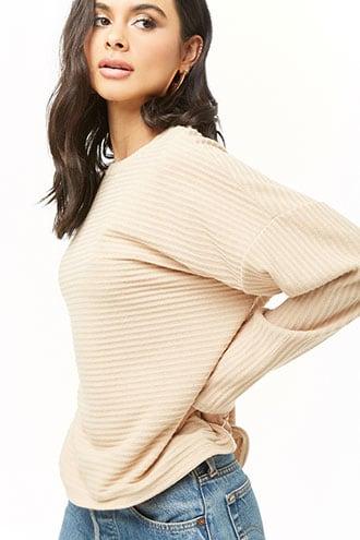 Forever21 Ribbed Long Sleeve Top