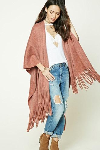 Forever21 Women's  Fringed-hem Shawl