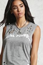 Forever21 Graphic Distressed Muscle Tee