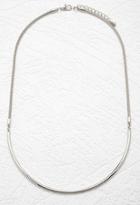 Forever21 Curve Pendant Necklace (silver)