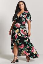 Forever21 Plus Size Floral Wrap Maxi Dress
