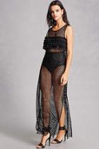 Forever21 Semi-sheer Beadnet Maxi Dress