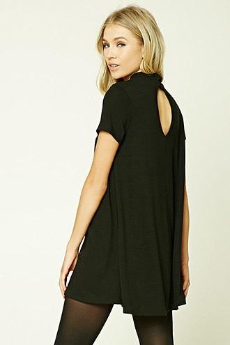 Forever21 Mock Neck Mini Swing Dress