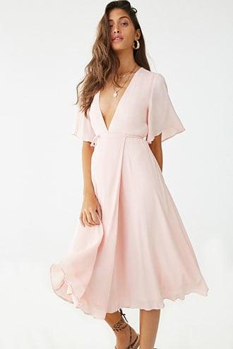 Forever21 Bell Sleeve Mock Wrap Dress