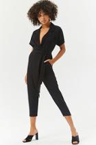Forever21 Plunging Surplice Dolman Sleeve Jumpsuit
