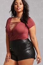 Forever21 Plus Size Ladder Cutout Tee