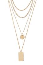 Forever21 Layered Chain & Pendant Necklace Set