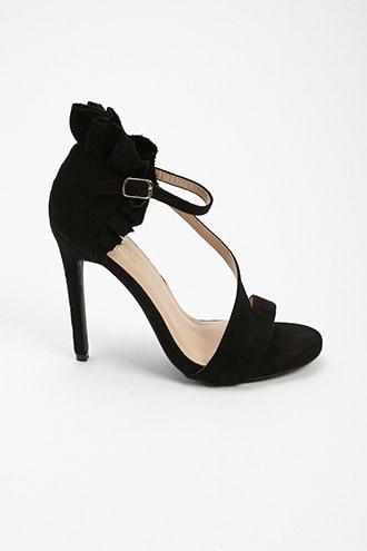 Forever21 Ruffled Faux Suede Sandals