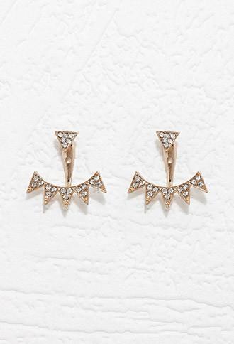 Forever21 Triangle Rhinestone Ear Jackets