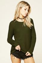 Forever21 Women's  Honeycomb Knit Sweater Top