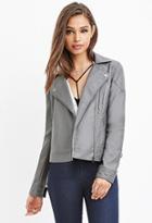Forever21 Quilted Faux Leather Moto Jacket