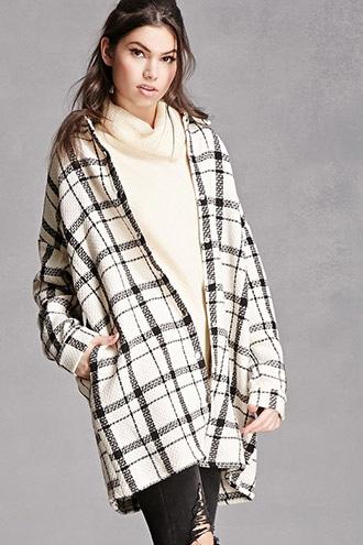 Forever21 Oversized Plaid Coat