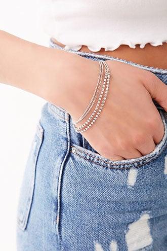 Forever21 Layered Rhinestone Bracelet