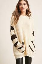 Forever21 Oversized Stripe-trim Sweater