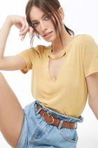 Forever21 Solid V-cutout Top