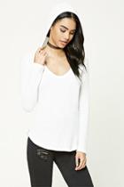 Forever21 Hooded Waffle Knit Top