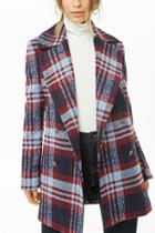 Forever21 Plaid Double-breasted Coat