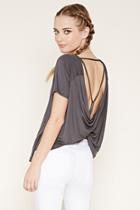Forever21 Women's  Draped Cutout-back Top