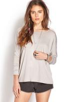 Forever21 Women's  Taupe Easy Cutout Dolman Top