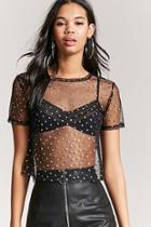 Forever21 Sheer Mesh Star Top