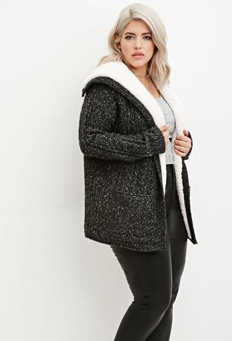 Forever21 Plus Plush Cable Knit Cardigan
