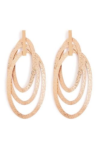 Forever21 Oval Drop Hoop Earrings