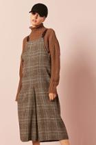 Forever21 Plaid Culotte Overalls