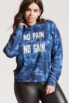 Forever21 Plus Size Crystal Dye Hooded Pullover