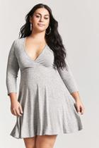 Forever21 Plus Size Marled Surplice Dress
