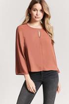 Forever21 Chiffon Keyhole Top
