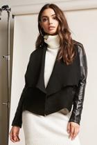 Forever21 Faux Leather Open-front Jacket