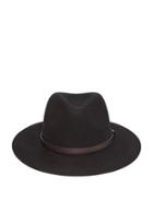 Forever21 Faux Leather Band Small-brim Fedora