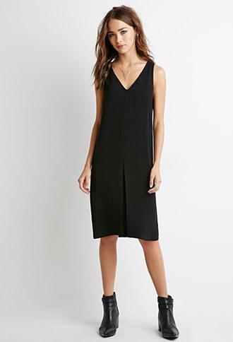 Forever21 V-neck Box Pleat Dress