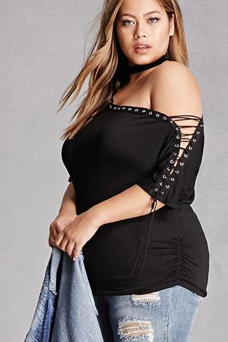 Forever21 Plus Size One-shoulder Top