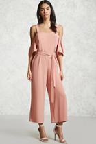 Forever21 Crepe Open-shoulder Jumpsuit