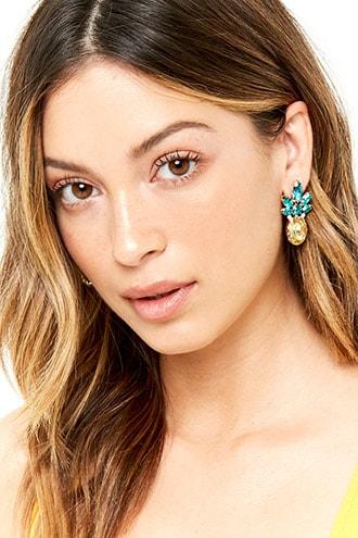 Forever21 Faux Gem Pineapple Studs