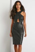 Forever21 Faux Leather Crisscross-front Dress