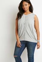 Forever21 Plus Draped Overlay Top