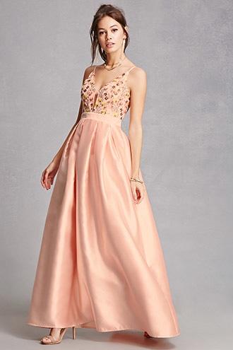 Forever21 Soieblu Embroidered Gown
