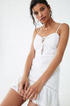 Forever21 Crochet-trim Lace-up Cami Dress