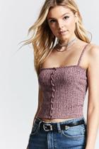 Forever21 Ribbed Knit Button-front Cami