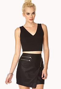 Forever21 Quilted Geo Crop Top