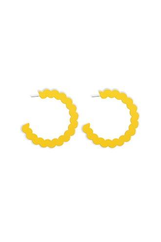 Forever21 Scalloped Metal Hoop Earrings