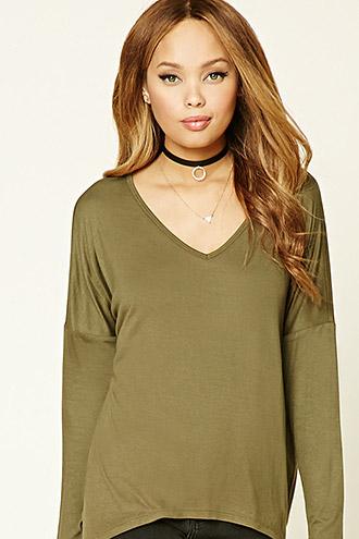 Forever21 Women's  Billowy V-neck Top