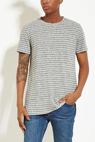 21 Men Men's  Micro-striped Tee