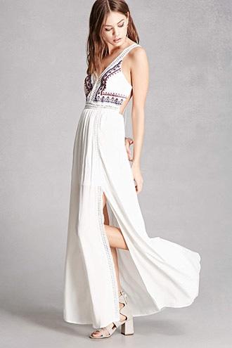 Forever21 Soieblu M-slit Maxi Dress