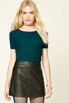 Forever21 Women's  Boat-neck Top