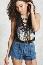 Forever21 Lace-up Freedom Graphic Tee